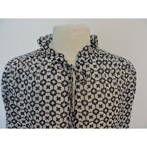 Loft Outlet Polyester Thin Blouse with Neck Tie, Size M